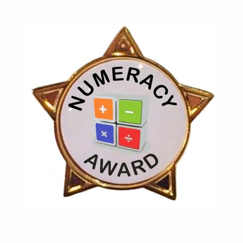 NUMERACY AWARD star badge